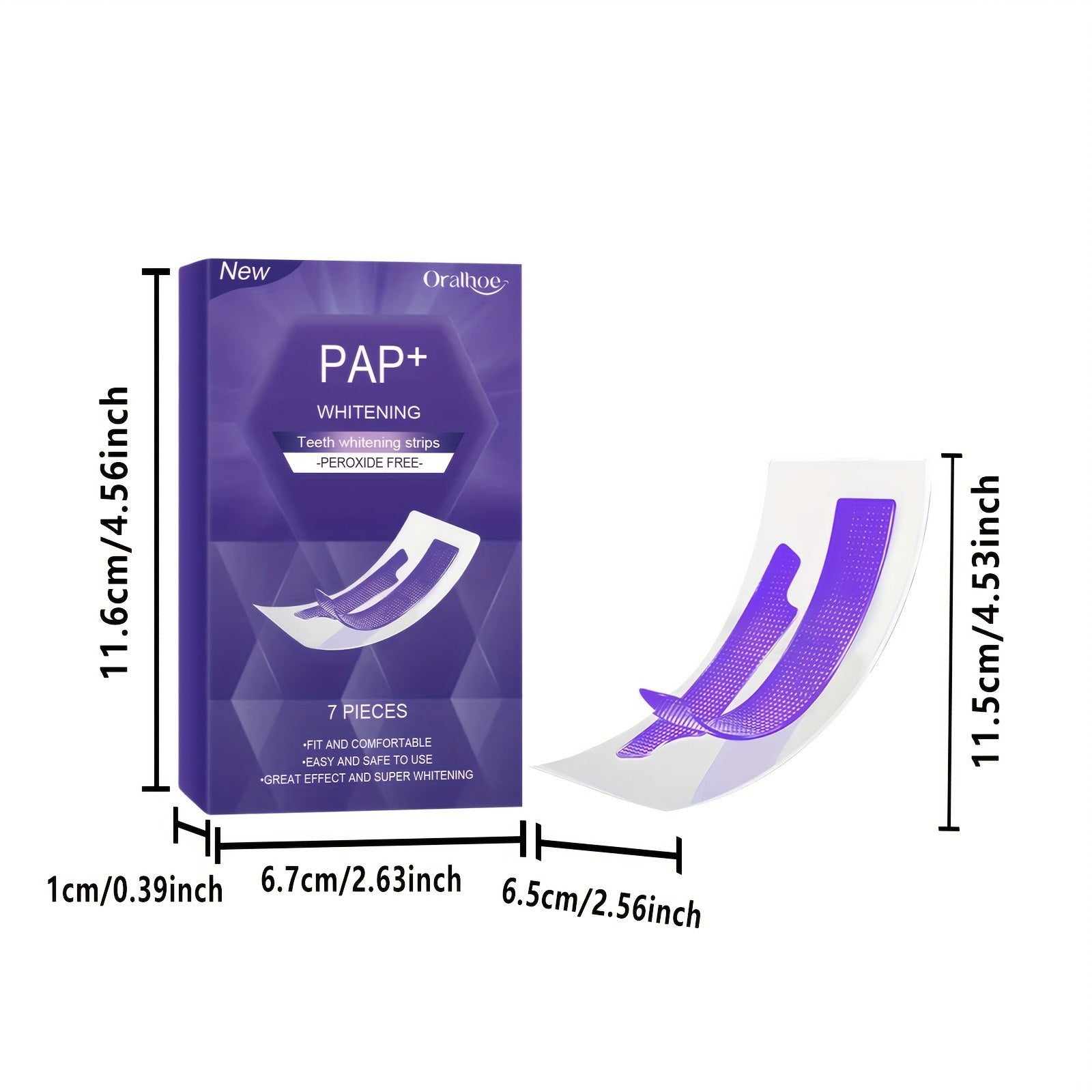 GlowDent Purple Whitening Strips – Instant Brightening, Peroxide-Free